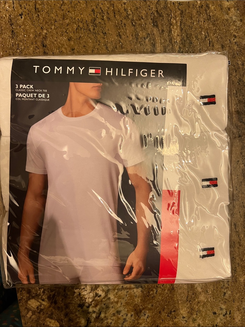 Tommy Hilfiger Men’s White Crew Neck T-Shirt - 3 Pack